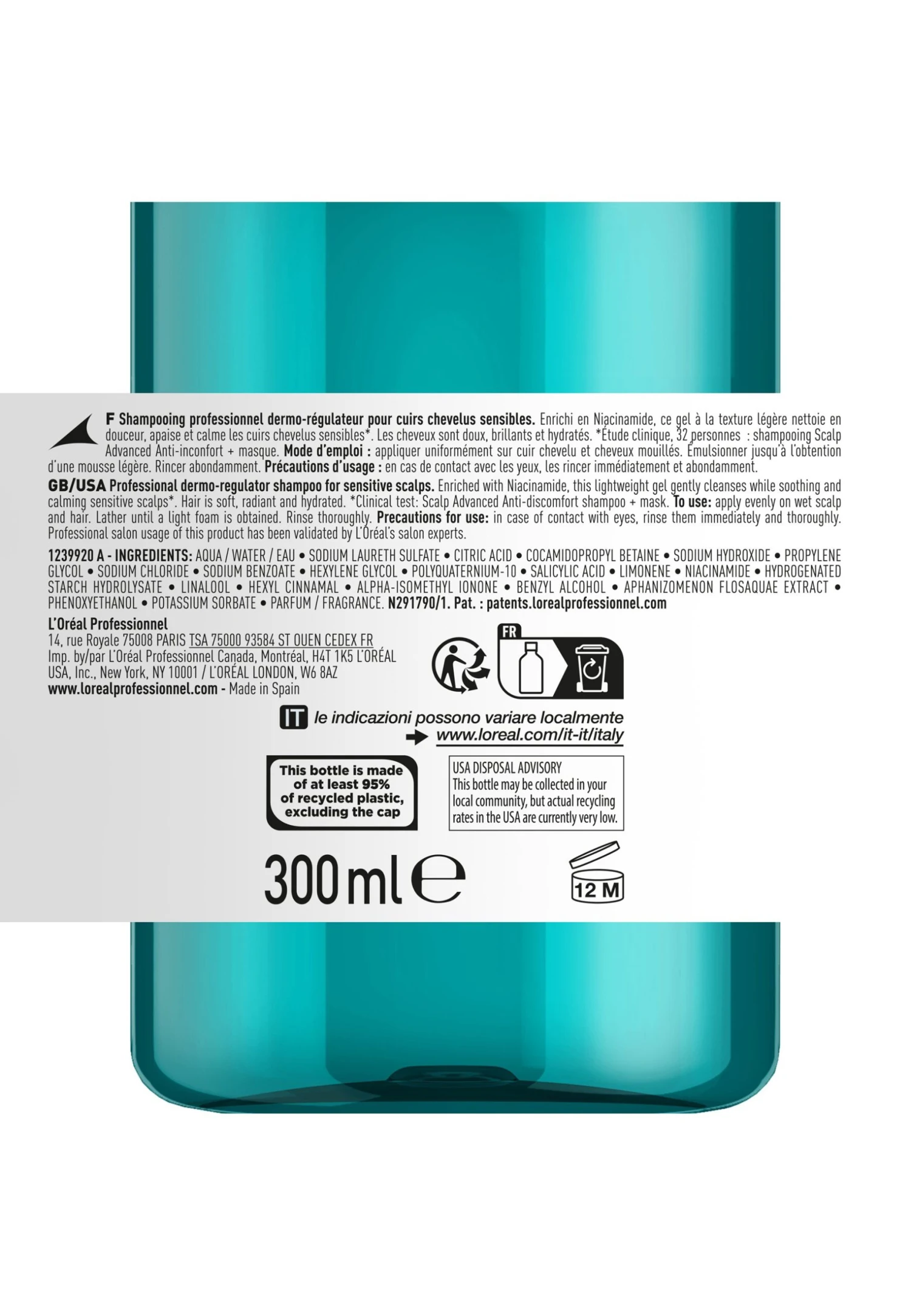 Serie Expert Scalp Advanced Anti-Discomfort For Sensitive ScalpShampoo- Uomo Prodotti Per Capelli L1Z34H05R-S11 9 Serie Expert Scalp Advanced Anti-Discomfort For Sensitive ScalpShampoo- Uomo Prodotti Per Capelli L1Z34H05R-S11 - immagine 7