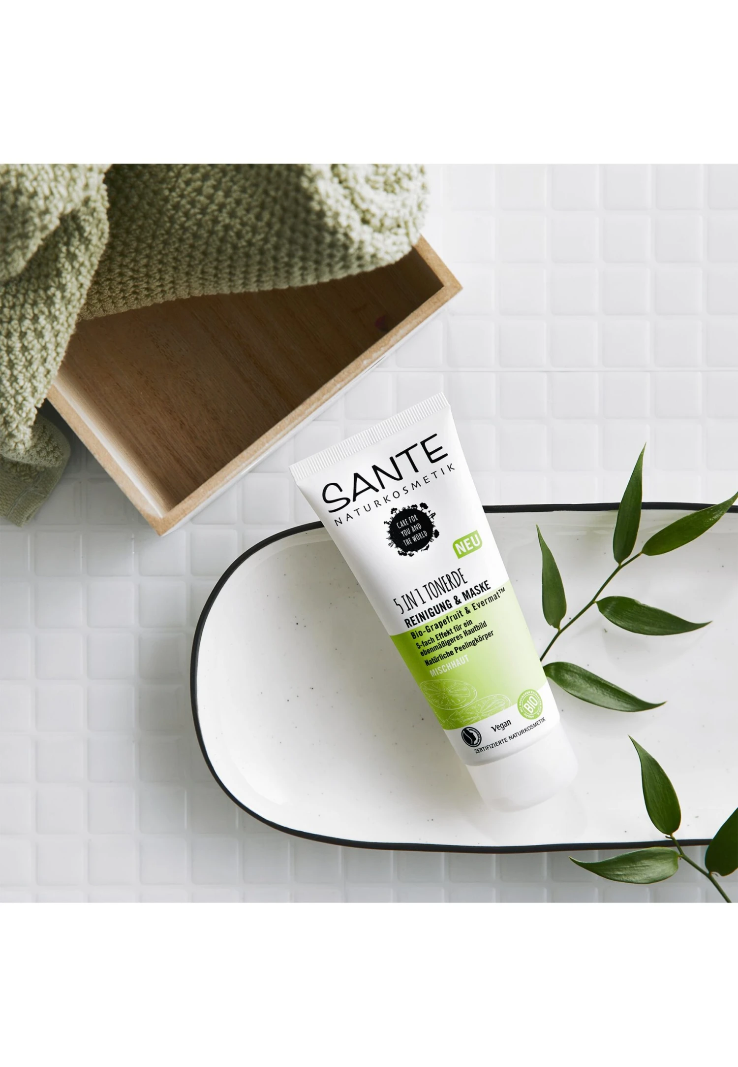 Sante 5In1 Clay Cleanser & Mask Organic Grapefruit & EvermatMaschera Viso- Uomo Cura Del Viso SAO34G009-S11 4 Sante 5In1 Clay Cleanser & Mask Organic Grapefruit & EvermatMaschera Viso- Uomo Cura Del Viso SAO34G009-S11 - immagine 2