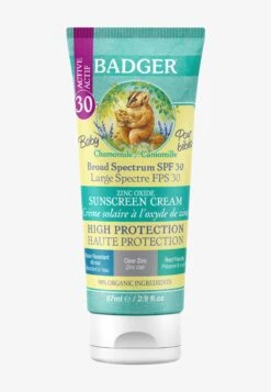 BADGER Sunscreen Cream Spf 30Baby Clear ZincCrema Solare- Uomo Protezione Solare B1I34G00D-S11